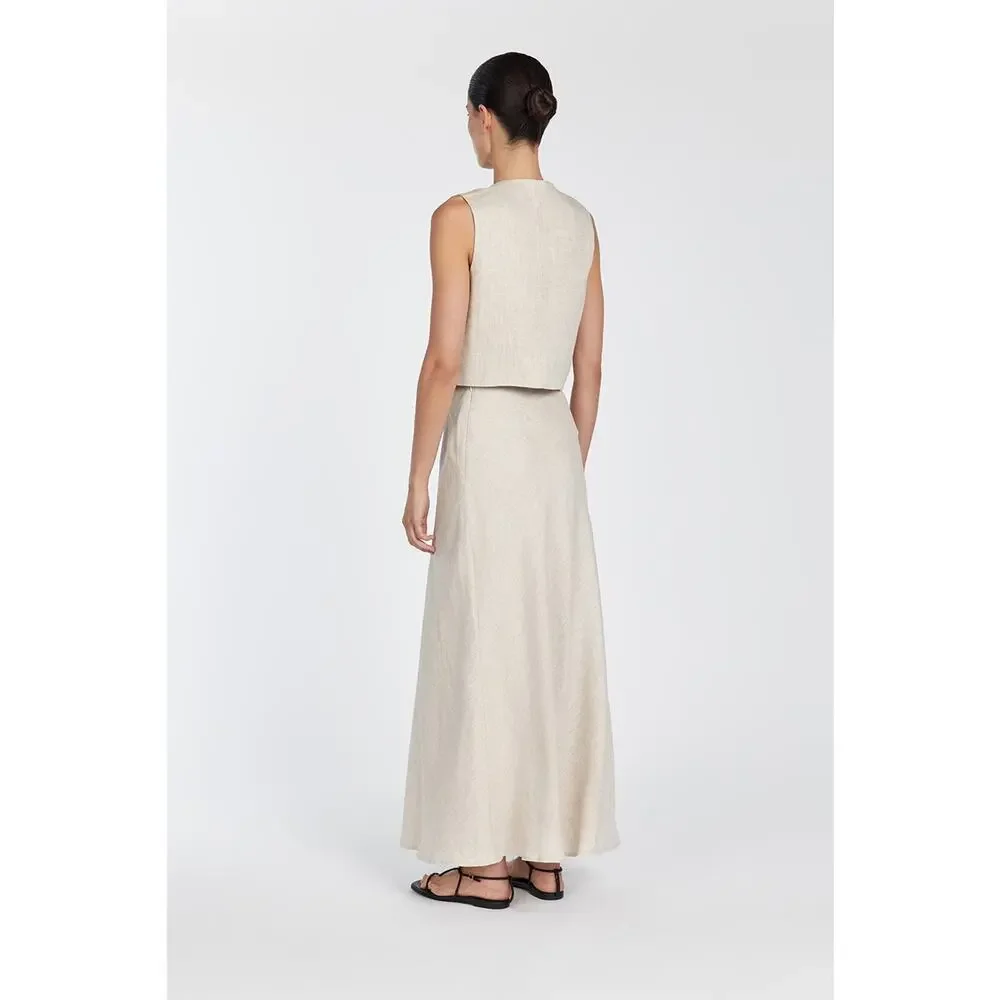 Dissh Banks Linen Vest - 4 - Natural - Picture 2 of 5